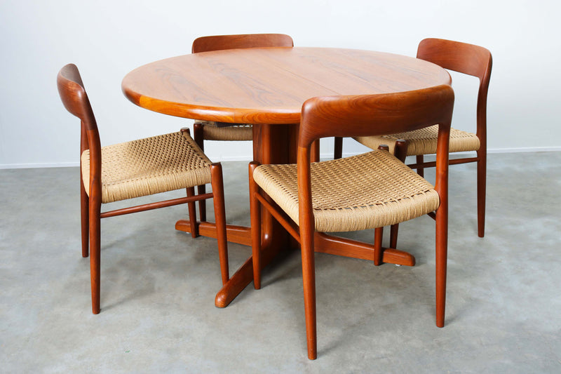 Large Danish dining room set in teak by Niels Otto Moller 1950