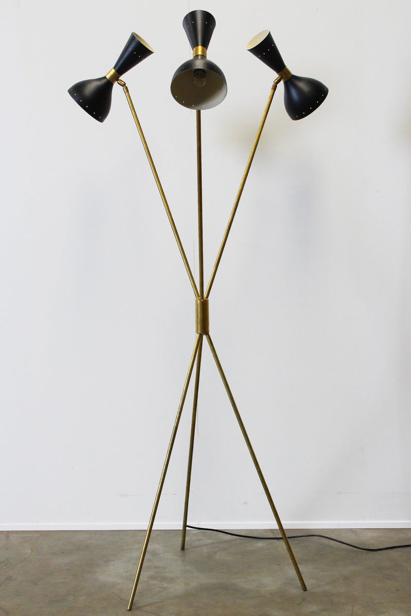 Italian Design Minimalist Floor Lamp by Stilnovo 1950