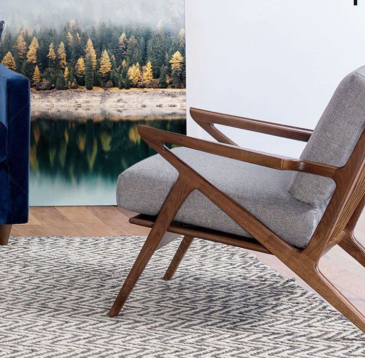 Danish Design style lounge chairs solid wood