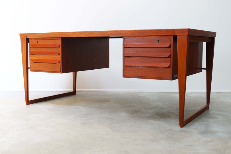 Executive Desk ''Model 70'' in teak by Kai Kristiansen for Feldballes 1950