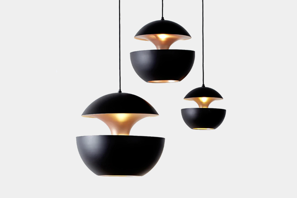 Mid century modernist styled pendant lights